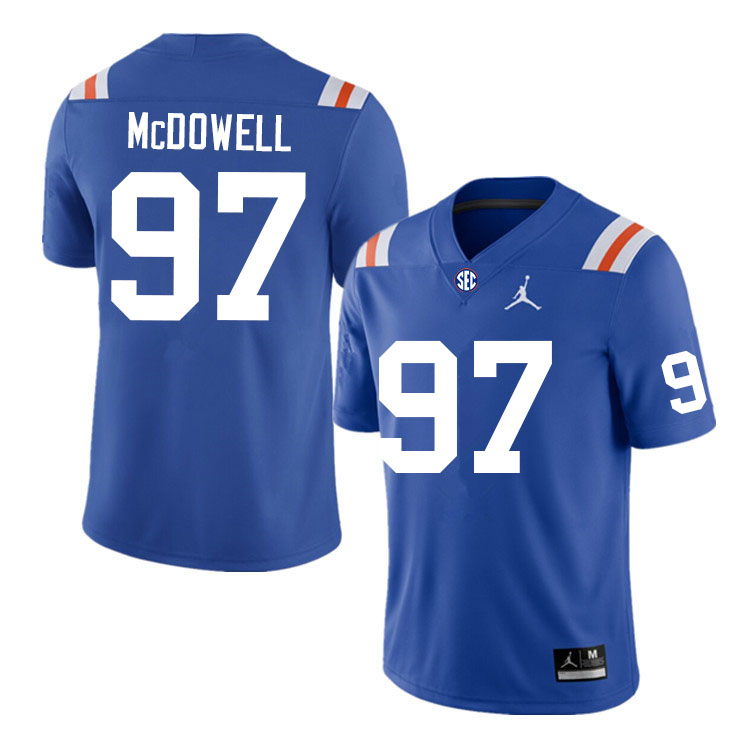 Men #97 Griffin McDowell Florida Gators College Football Jerseys Sale-Throwback